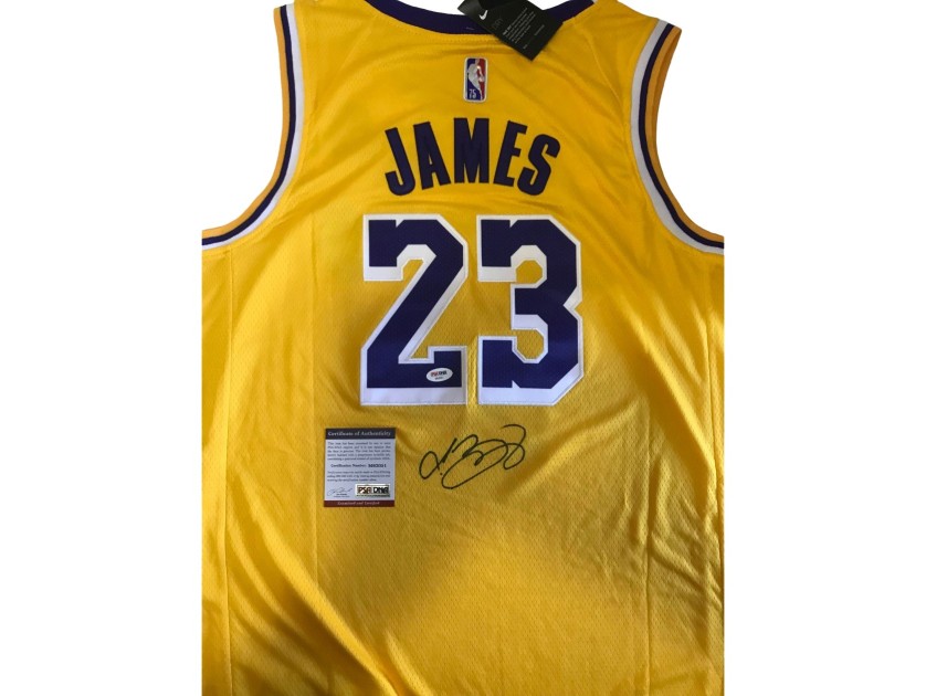 James Los Angeles Lakers Signed Replica Jersey