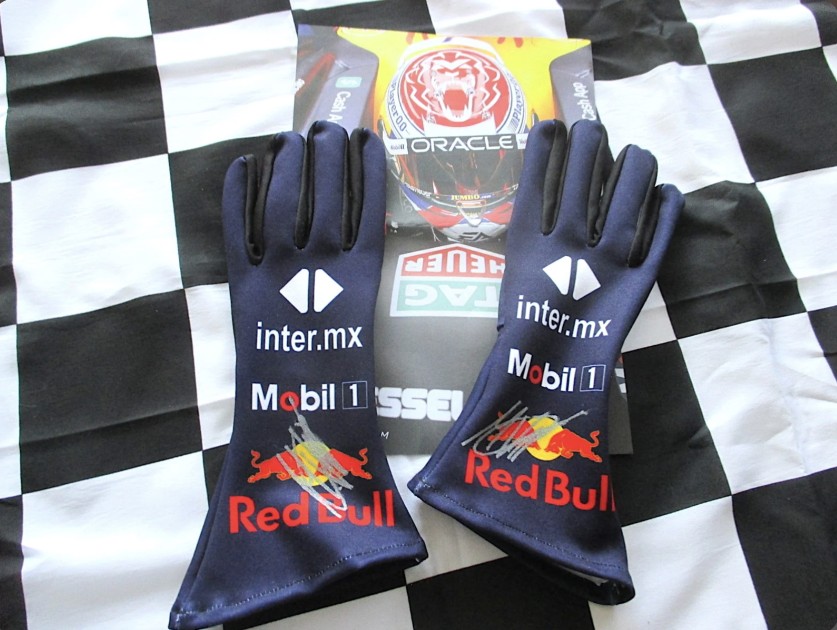 Max Verstappen's 2023 Signed Replica Gloves