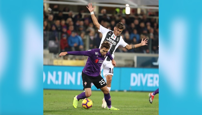 Chiesa's Match-Issue Shirt with Mandela Patch, Fiorentina-Juventus