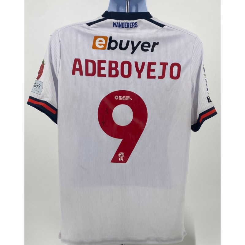 Victor Adeboyejo's Bolton Wanderers Signed Match Worn Shirt, vs Exeter City