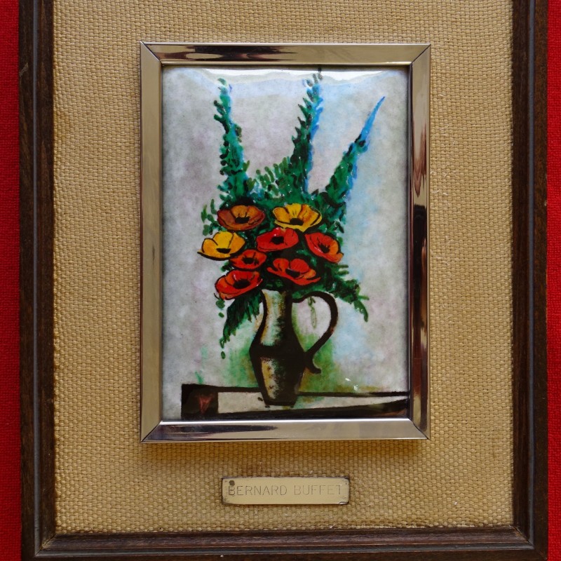 "Pitcher With Flowers" Enamel Work by Bernard Buffet