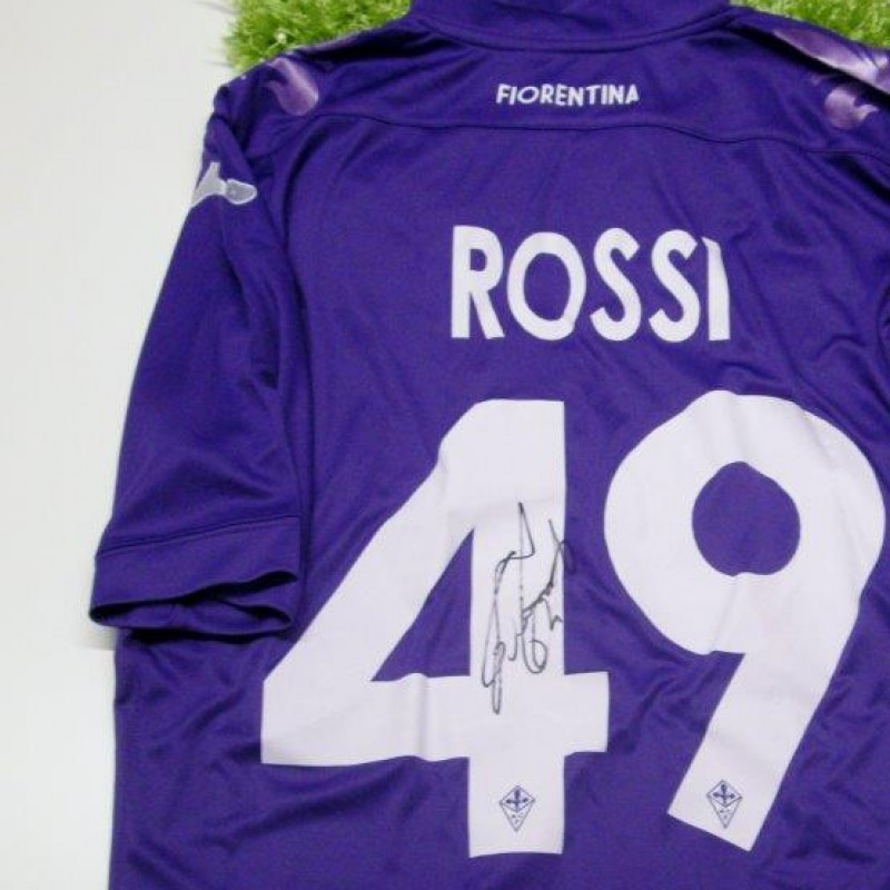 Fiorentina match worn shirt by Giuseppe Rossi, Serie A 2013/2014 - signed