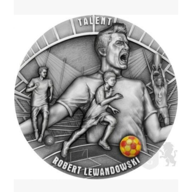 Moneta d'argento Robert Lewandowski in edizione limitata