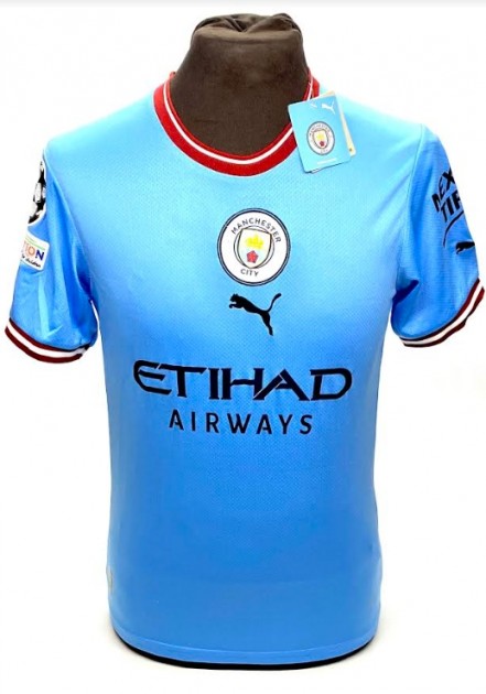 Erling Haaland's Manchester City Signed Shirt - 2022/23 Champions ...