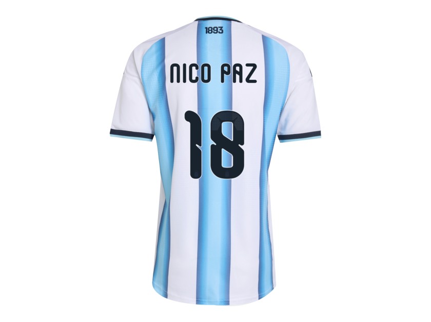 Maglia Argentina 2026 firmata da Paz con dedica personalizzata