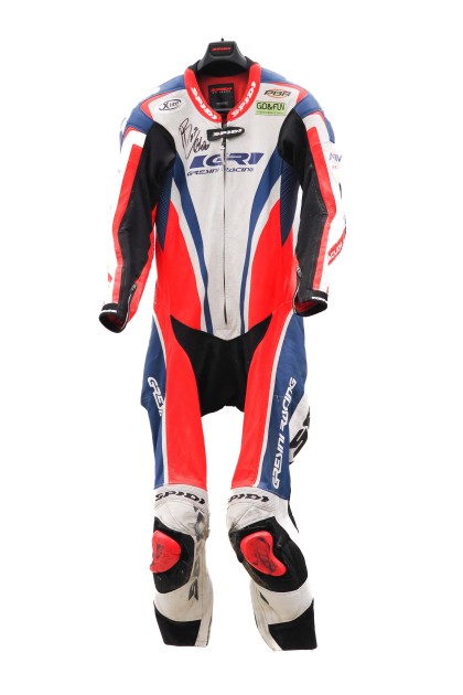 Lorenzo Baldassarri's 2014 Moto2 World Championship Worn and Signed Race Suit