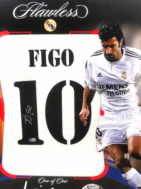 Luis Figo's Real Madrid Signed and Framed Shirt