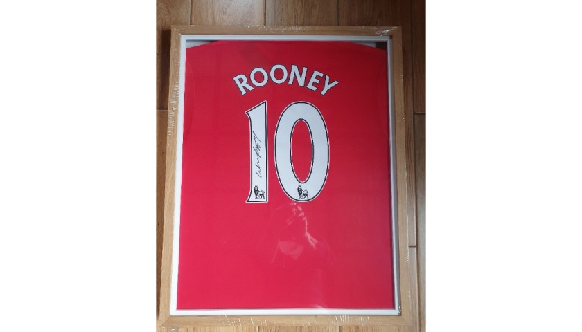 Wayne Rooney Signed Manchester United Premier League Jersey Inscribed Red  Devils (Beckett)