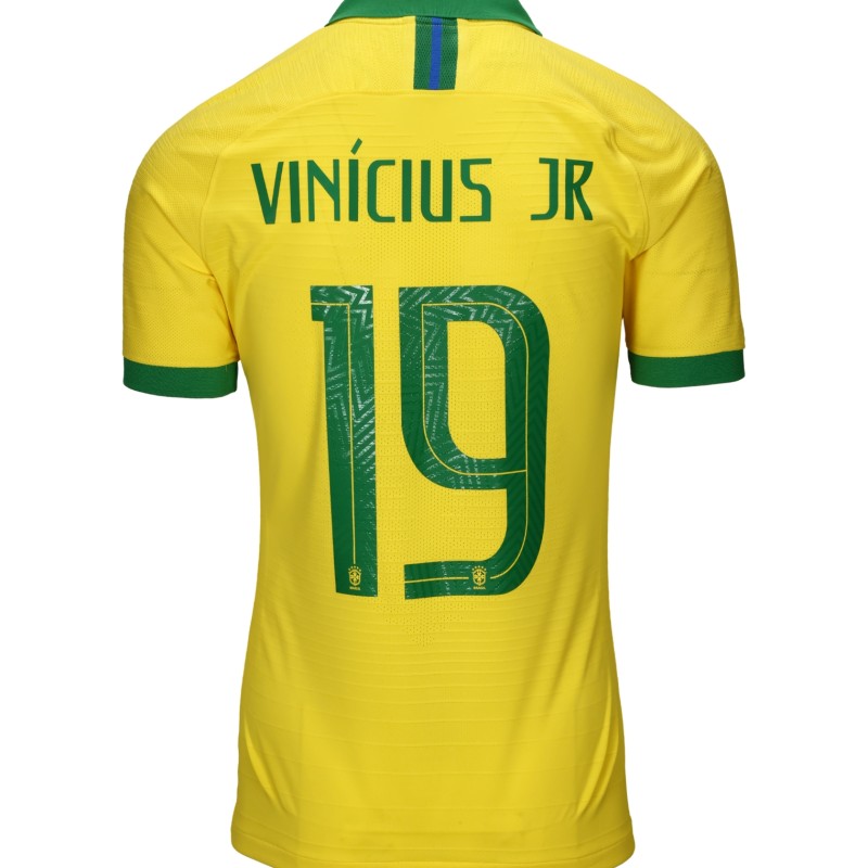 Vini Jr's Brazil Match-Issued Shirt, 2019