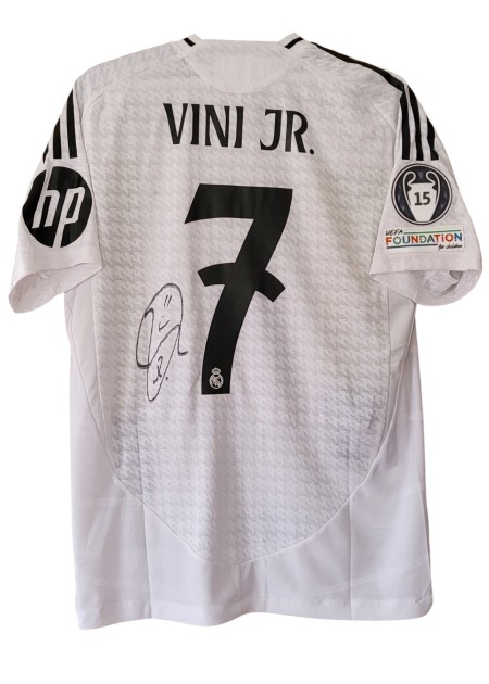 Maglia Gara Vinicius Atalanta vs Real Madrid, UCL 2024 - Autografata