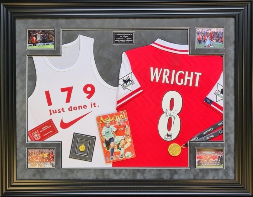 Ian Wright's Arsenal Signed and Framed Shirt