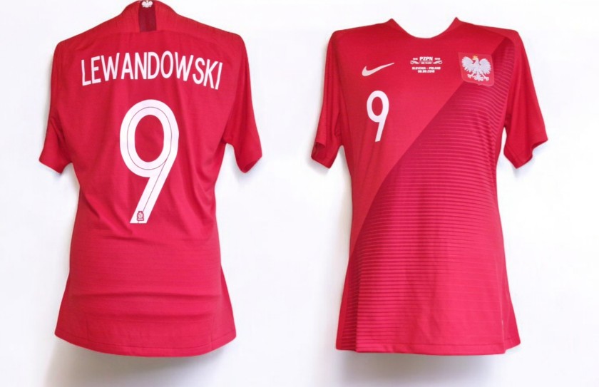 Lewandowski's Poland 2019 Match Issued Shirt 