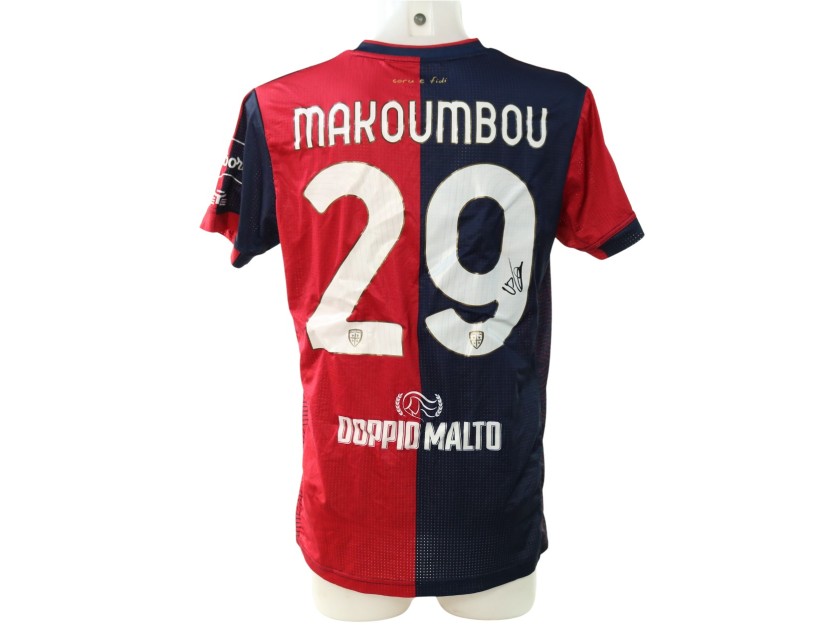 Maglia Makoumbou Unwashed, Cagliari vs Hellas Verona 2024 - Autografata