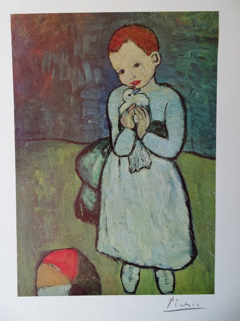 Pablo Picasso "Girl with dove"