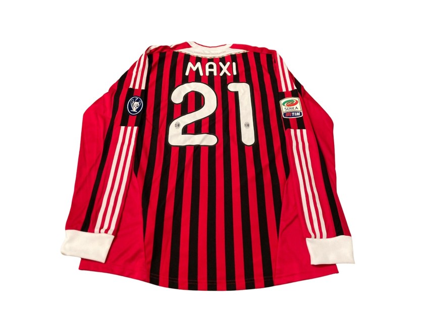 Maxi Lopez's Milan Match-Issued Shirt, 2011/12