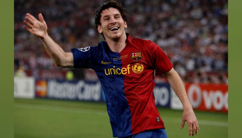 Messi's Official Signed Shirt, Barcelona-Man Utd 2009 