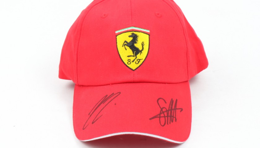 Ferrari Cap Signed by Vettel and Räikkönen