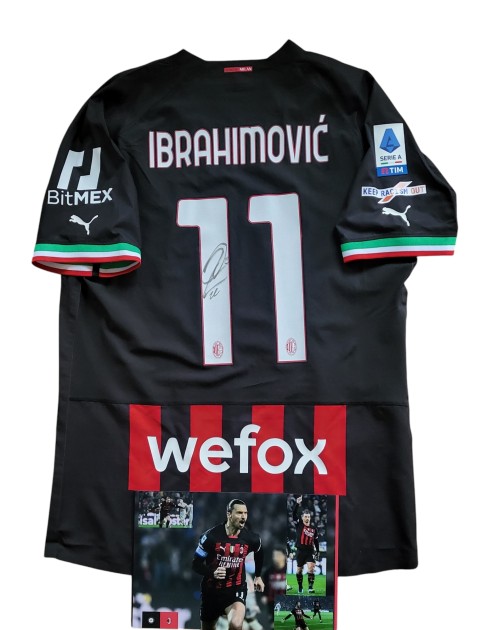 Maglia Gara Ibrahimovic Udinese vs Milan, 2023 - Autografata