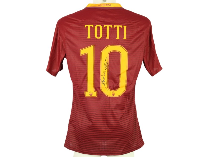 Totti's Roma Issued Signed Shirt, 2016/17