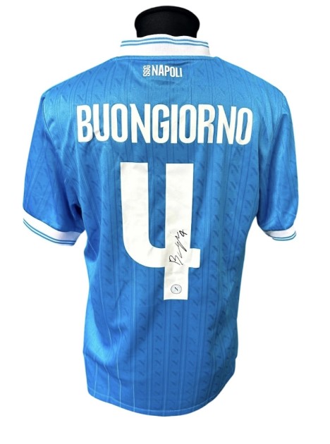 Buongiorno's Signed Match-Issued Shirt, Napoli vs PSV Eindhoven UCL 2025