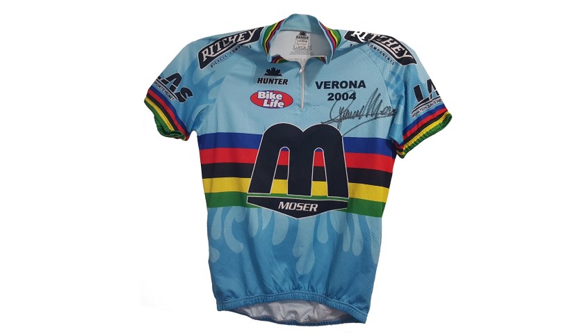 Francesco Moser's Worn and Signed Jersey - 2004