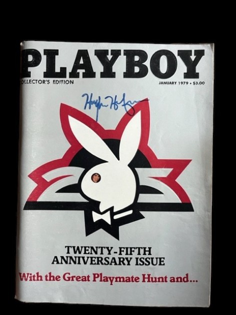 Hefner signed 25th Anniversary Playboy Magazine