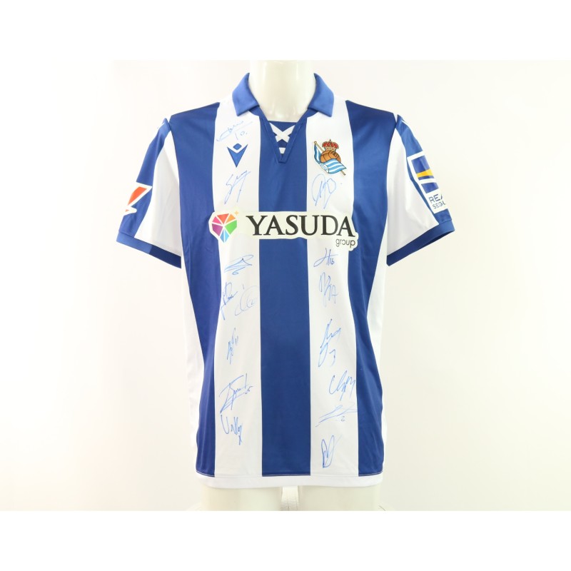 Real Sociedad's Official Shirt, 2024/25 - Signed by the Players