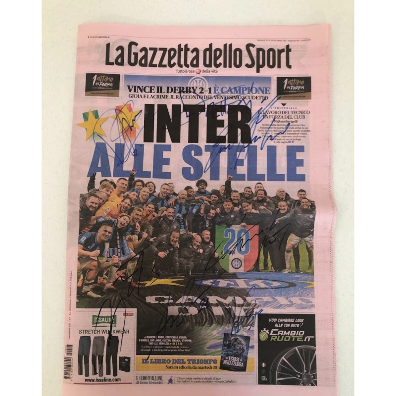 Gazzetta dello Sport 20° Scudetto Inter - Autografata dalla rosa