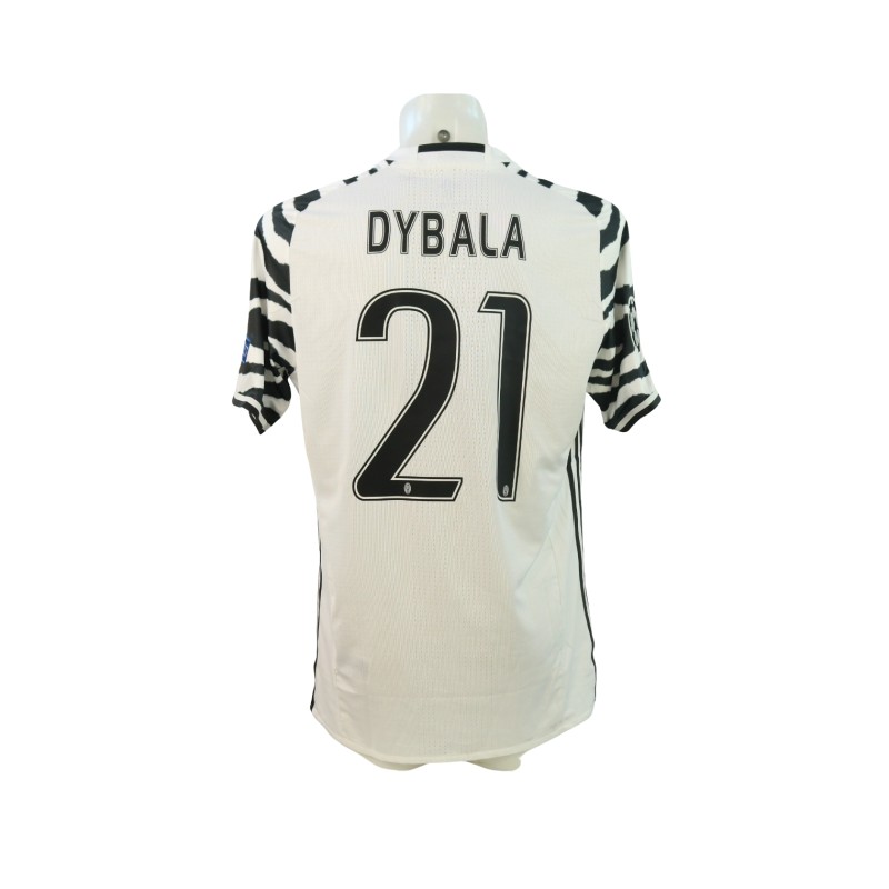 Dybala's Juventus Match-Issued Shirt, UCL 2016/1\7