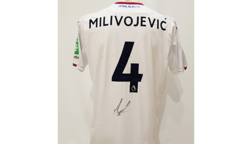 Luka Milivojevic Match Worn & Signed Crystal Palace Shirt