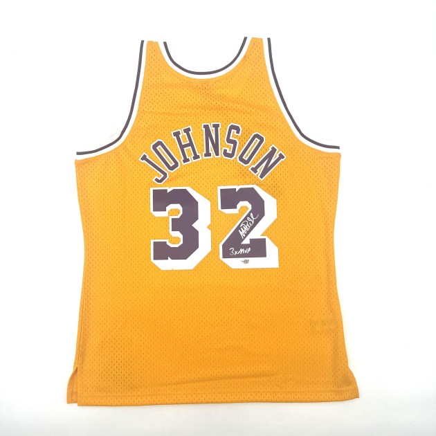 Magic Johnson Signed Mitchell&Ness Los Angeles Lakers Jersey
