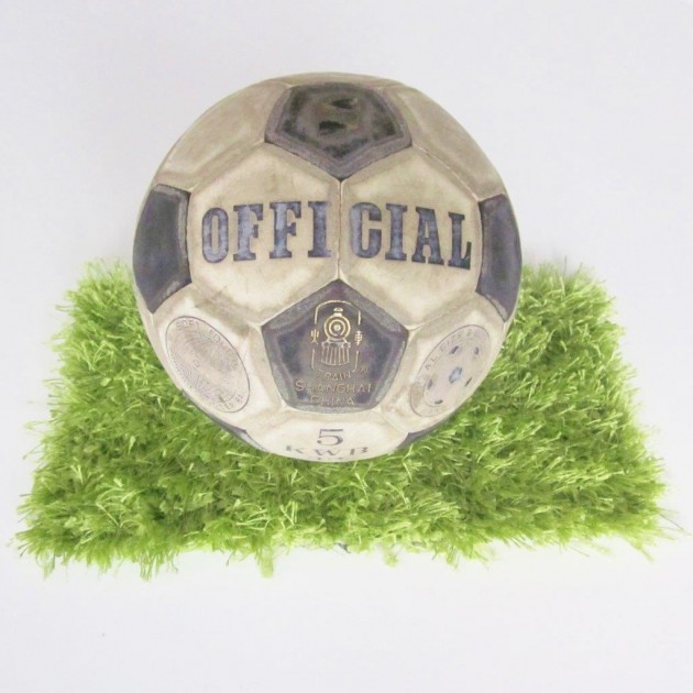 Vintage ball  signed by Guido Borghi, Varese Calcio president '69-'78