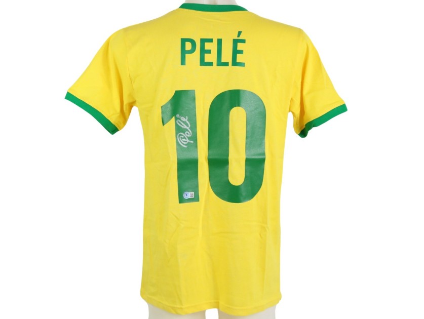 Maglia ufficiale Pele Brasile - Autografata - CharityStars