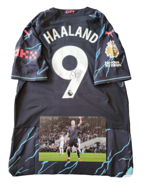 Haaland's Issued Signed Shirt, Tottenham vs Manchester City 2024