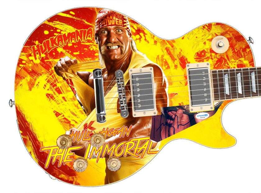 Hulk Hogan Signed "The Immortal" Custom Graphics Guitar