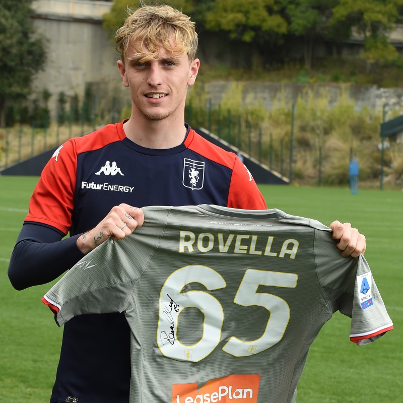 Rovella's Genoa Match-Issued Signed Shirt, 2021/22