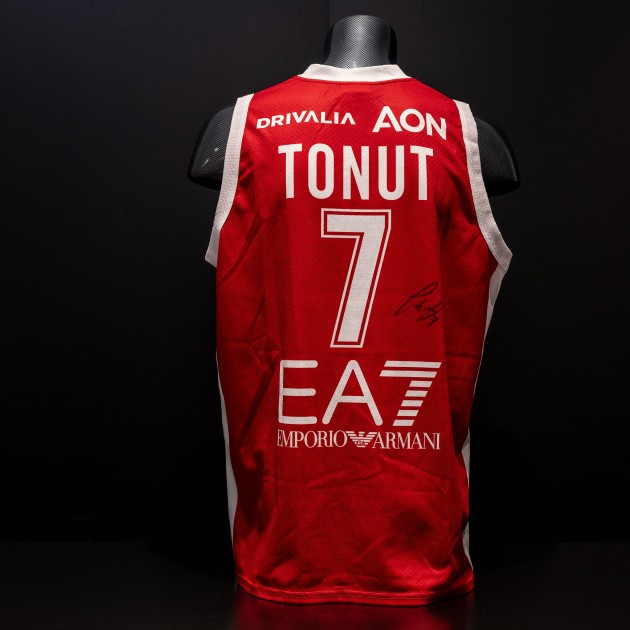 Stefano Tonut's Olimpia Milano Signed Official Match-Worn Jersey - Limited Edition