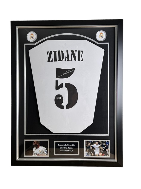 Zinedine Zidane's Official Real Madrid 2022/23 Signed and Framed Shirt