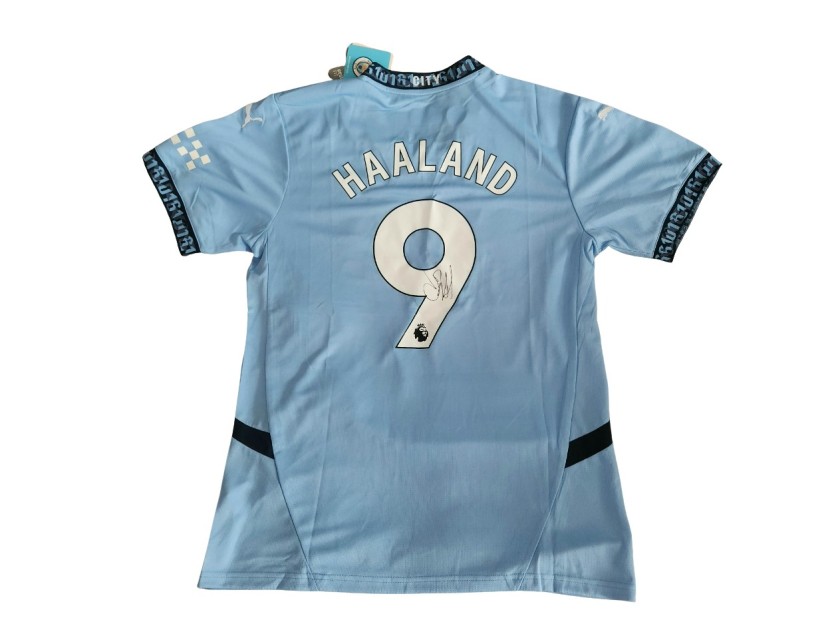 Maglia ufficiale Manchester City 2024/25 - firmata da Erling Haaland 