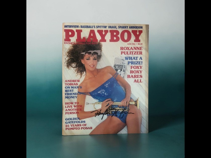 Hugh Hefner Signed June 1985 Playboy Magazine