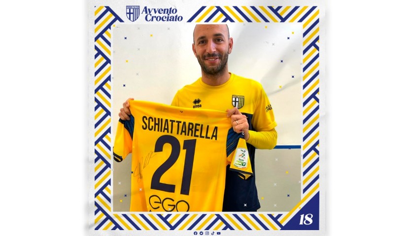 Schiattarella's Parma Match-Issued and Signed Shirt, 2021/22