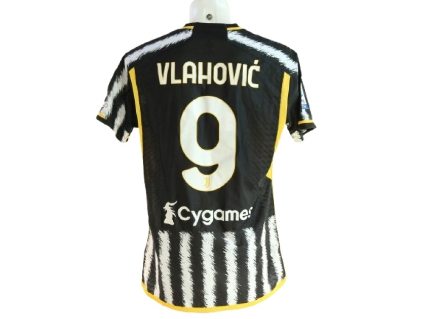 Vlahovic's Juventus vs Roma Unwashed Shirt, 2023