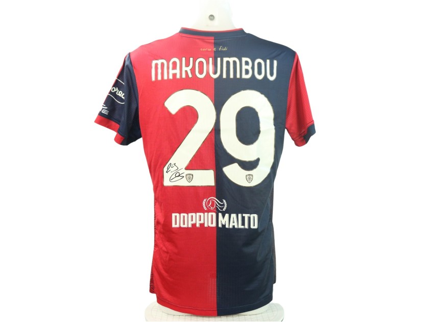 Makoumbou's Signed Unwashed Shirt, Cagliari vs Cremonese 2024