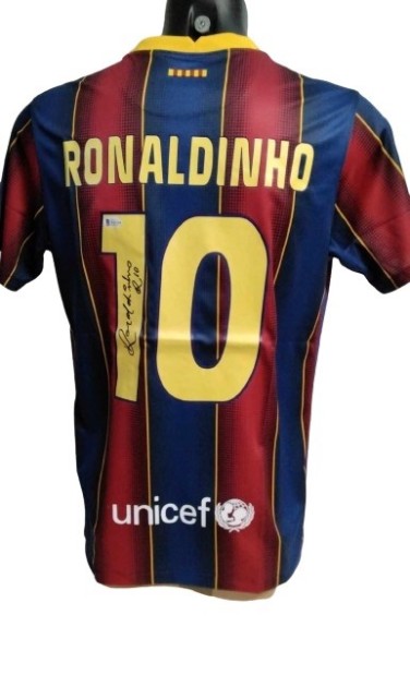 Maglia replica Ronaldinho Barcellona, 2020/21 - Autografata
