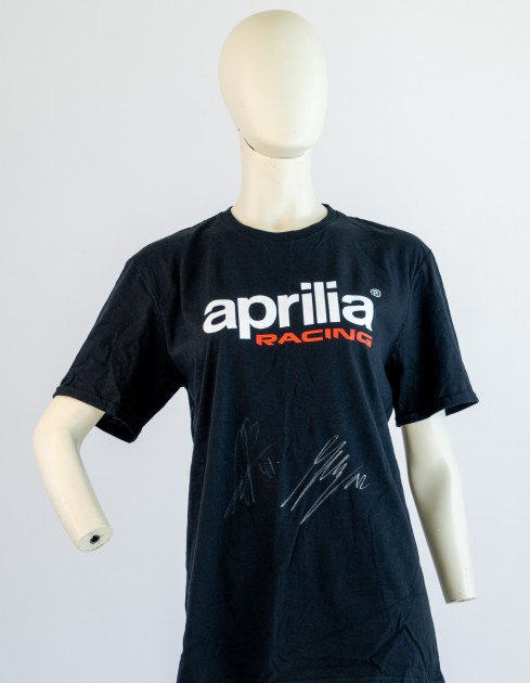 Aleix Espargaró and Maverick Viñales Signed Aprilia Racing T-shirt