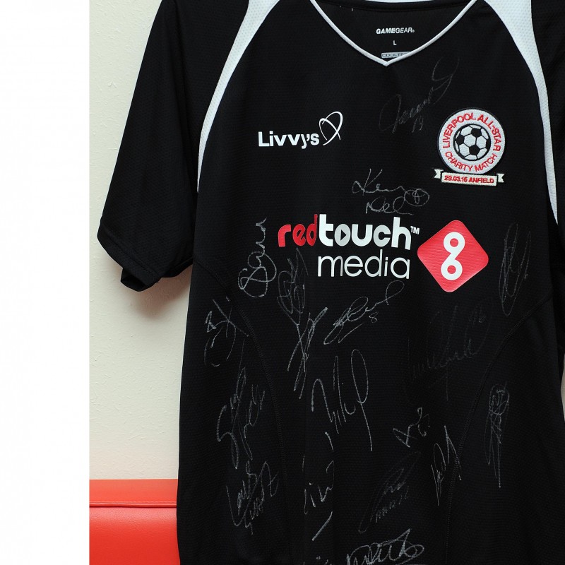 Home Steven Gerrard XI shirt signed by all the team from the All-Star Charity game