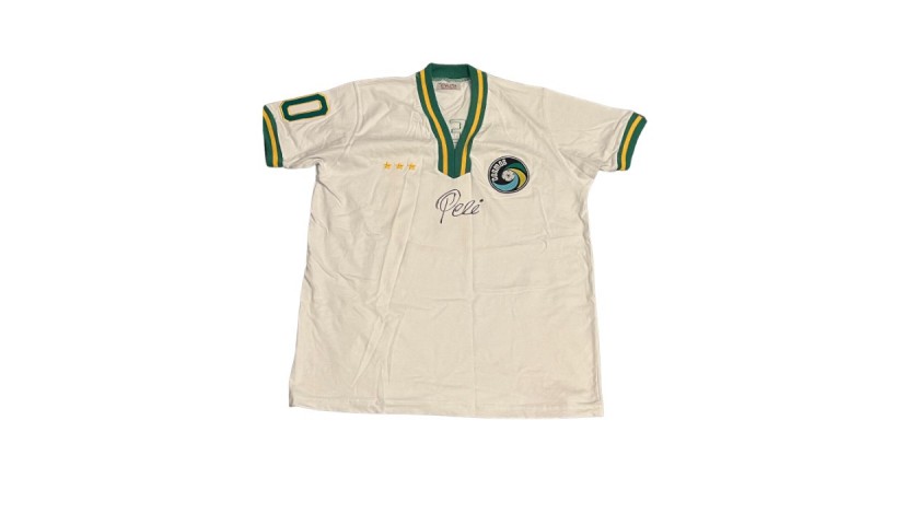 Pelé New York Cosmos Signed and Framed Shirt - CharityStars