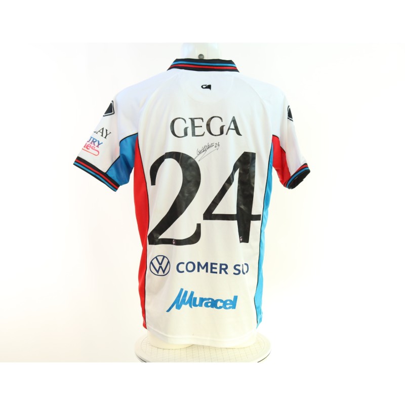 Gega's Signed Unwashed Shirt, Benevento vs Catania 2025 