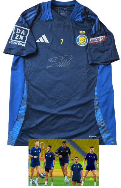 Ronaldo's Al-Nassr Signed Training Worn Shirt, 2024/25