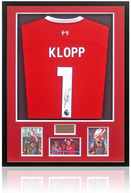 Jurgen Klopp's Liverpool Signed and Framed Shirt 